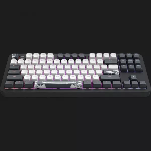 Клавіатура ігрова Dark Project ALU87 Bushido ENG/UA (Black/White) (UA)