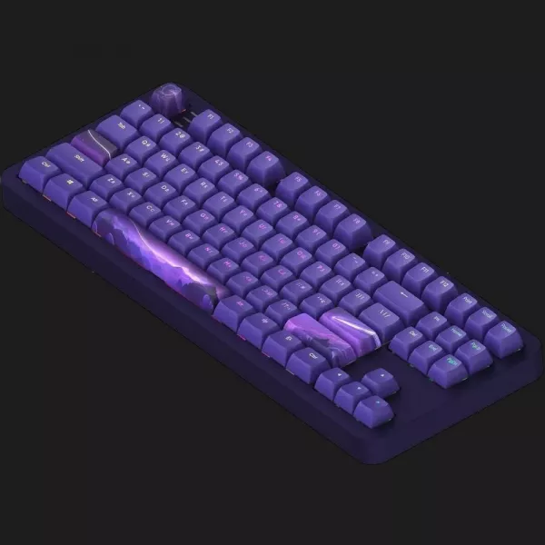 Клавіатура ігрова Dark Project ALU87 Celestial ENG/UA (Black/Dark Purple) (UA)