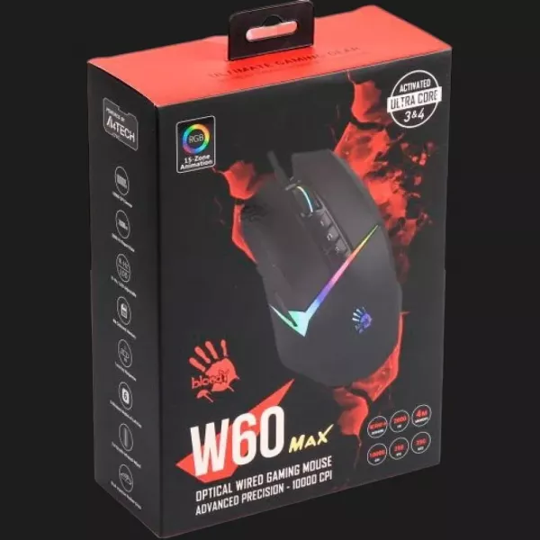 Ігрова миша Bloody W60 Max (Stone Black) (UA)