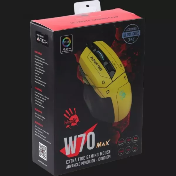 Ігрова миша Bloody W70 Max (Punk Yellow) (UA)
