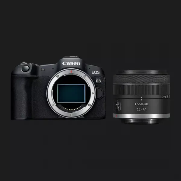 Цифровий фотоапарат Canon EOS R8 kit RF 24-50mm IS STM (Black) (5803C016) (Standard)