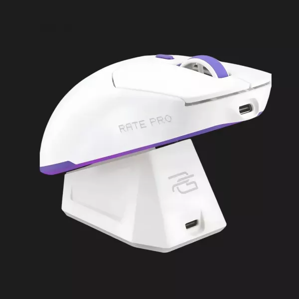 Ігрова миша Proove Gaming Rate Pro with Charging Dock (White) (UA)
