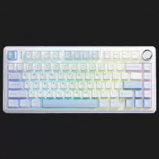 Клавіатура ігрова AULA F75 Wireless (White/Blue)