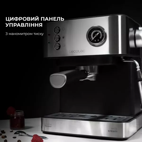 Ріжкова кавоварка Cecotec Cumbia Power Espresso 20 Professional (Silver) (CCTC-01556)