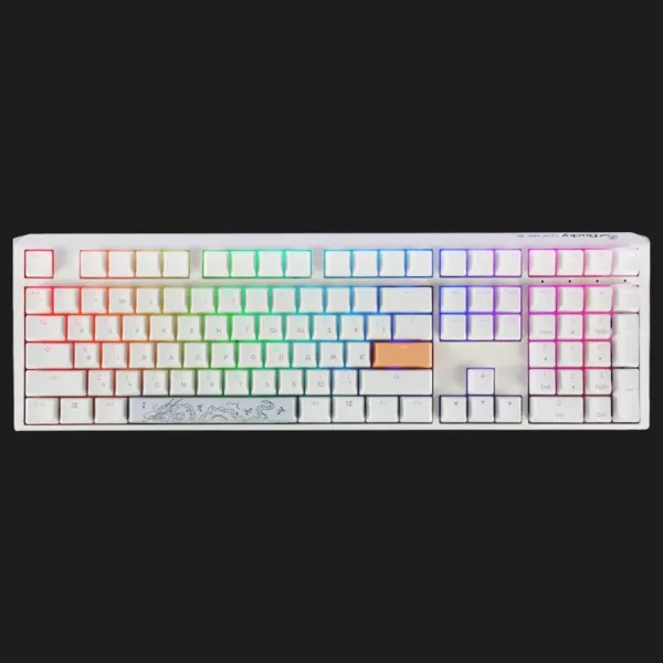 Клавіатура ігрова Ducky One 3 Cherry MX Red RGB (White) (UA)