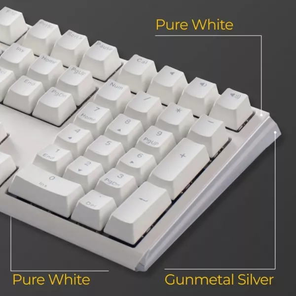 Клавіатура ігрова Ducky One 3 Cherry MX Red RGB (White) (UA)