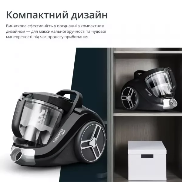 Пилосос безмішковий Rowenta COMPACT POWER XXL RO4B75EA (Black)