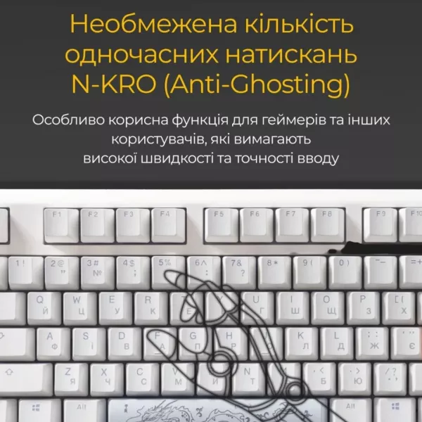 Клавіатура ігрова Ducky One 3 Cherry MX Brown RGB (White) (UA)