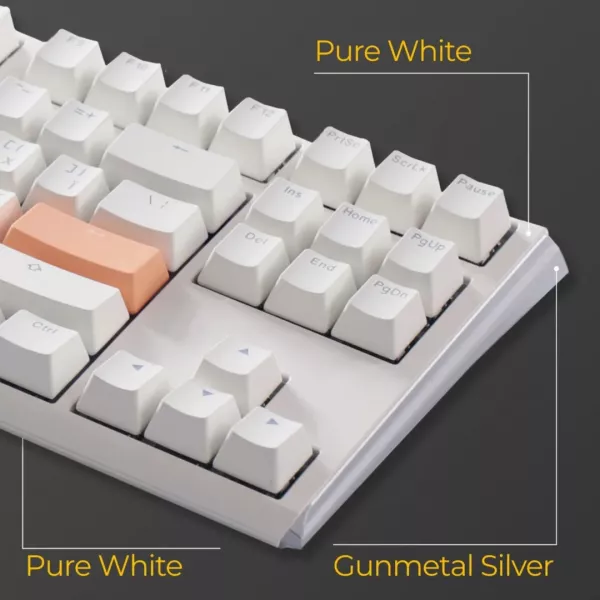 Клавіатура ігрова Ducky One 3 TKL Cherry MX Blue RGB (White) (UA)