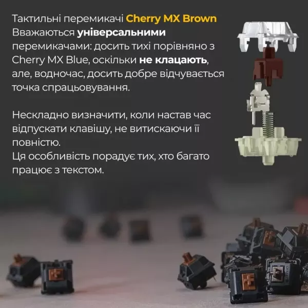 Клавіатура ігрова Ducky One 3 SF Cherry MX Brown RGB (White) (UA)