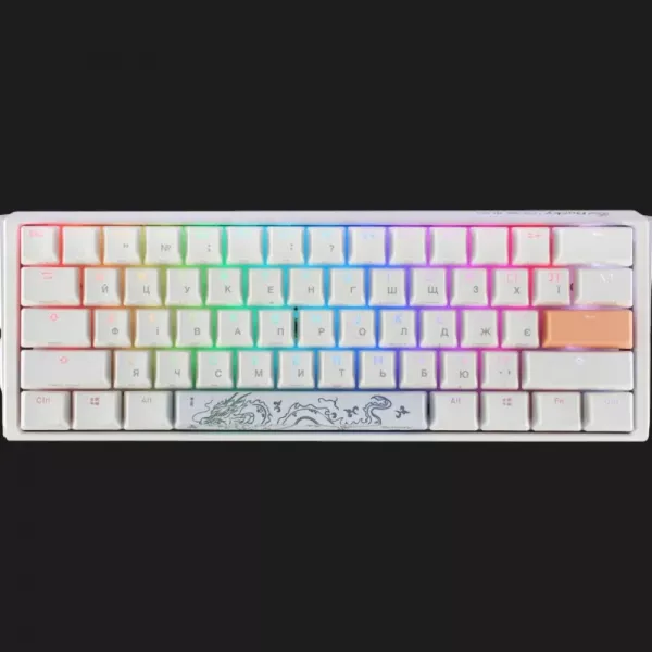 Клавіатура ігрова Ducky One 3 Mini Cherry MX Silent red RGB (White) (UA)