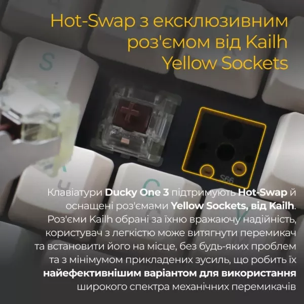 Клавіатура ігрова Ducky One 3 Cherry MX Brown (Matcha Cream) (UA)