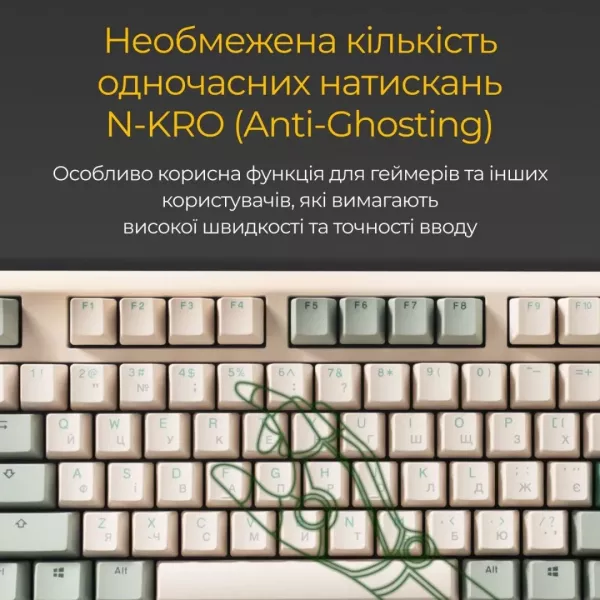Клавіатура ігрова Ducky One 3 Cherry MX Speed silver (Matcha Cream) (UA)