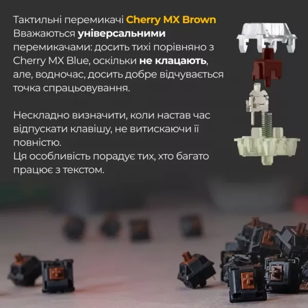 Клавіатура ігрова Ducky One 3 TKL Cherry MX Brown (Matcha Cream) (UA)