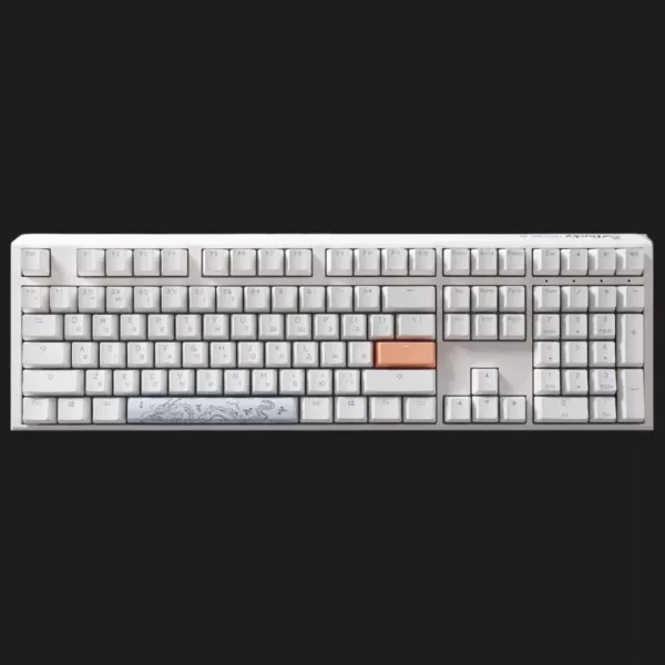 Клавіатура ігрова Ducky One 3 Cherry MX Silent red RGB (White) (UA)