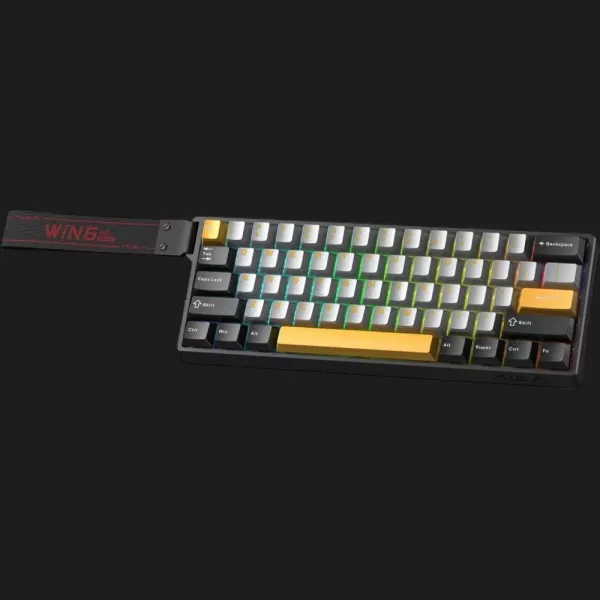 Клавіатура ігрова AULA WIN60 HE Series (Grey Yellow) (UA)
