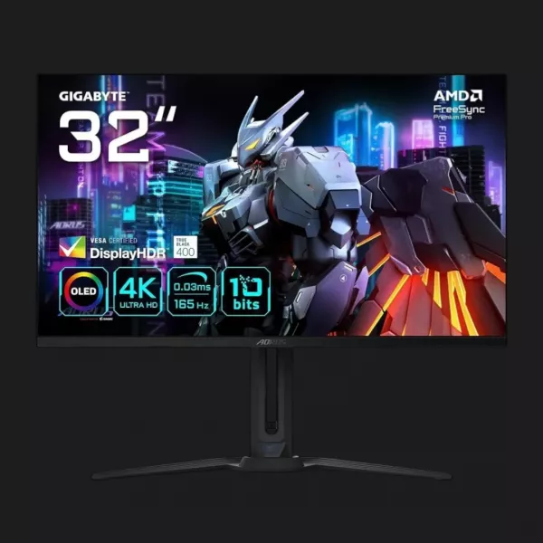 Монітор GIGABYTE 31.5" OLED 165Hz AORUS FO32U (UA)