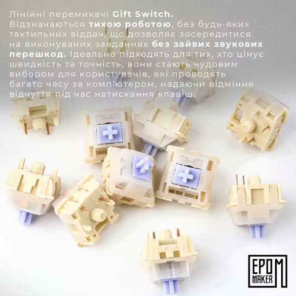Клавіатура ігрова Epomaker AK820 Pro Gift Switch (Black) (UA)