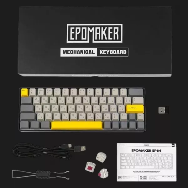 Клавіатура ігрова Epomaker EP64 Mulan (Black) (UA)