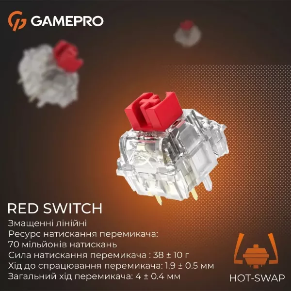Ігрова клавіатура Gamepro Genesis Silverlight (White) (UA)