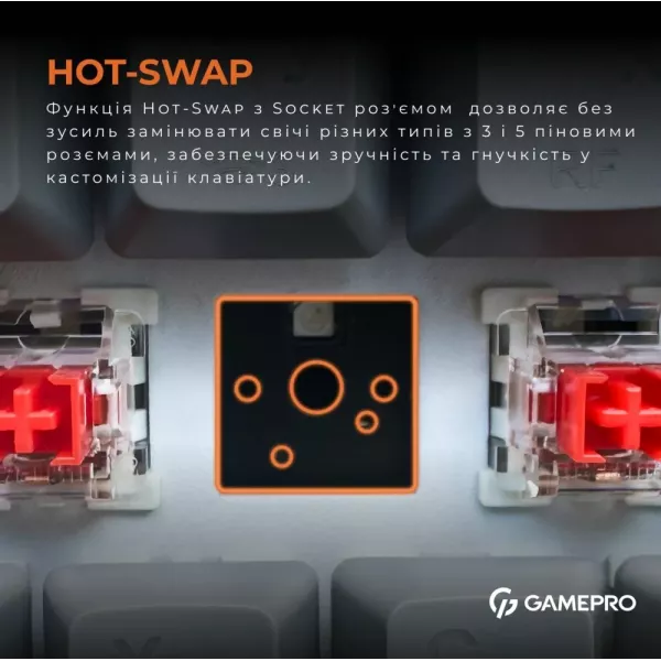 Ігрова клавіатура Gamepro Asgard Fenrir (Black) (MK130G Pro) (UA)