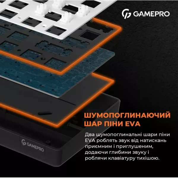 Ігрова клавіатура GamePro MK130R (Red) з Hot-Swap RGB Black (UA)