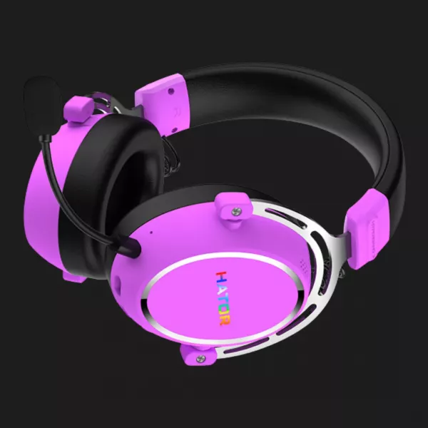 Ігрова гарнітура HATOR Hypergang 3 Hi-Res SyncHUB Wireless Cyber Violet (ESH52) (UA)