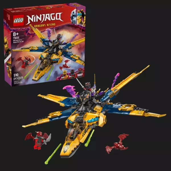 Конструктор LEGO Ninjago Суперштормовий реактивний літак Рас та Арін (71833)
