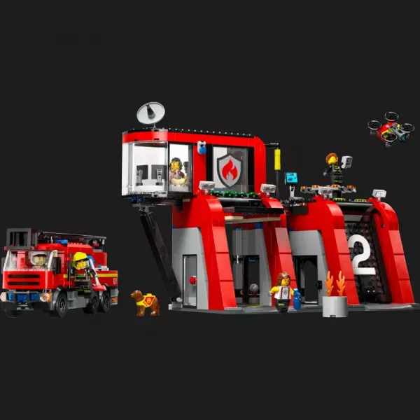 Конструктор LEGO City Пожежне депо з пожежною машиною (60414)