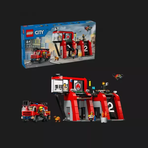 Конструктор LEGO City Пожежне депо з пожежною машиною (60414)