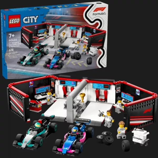 Конструктор LEGO City Гараж F1 та автомобілі Mercedes-AMG і Alpine (60444)
