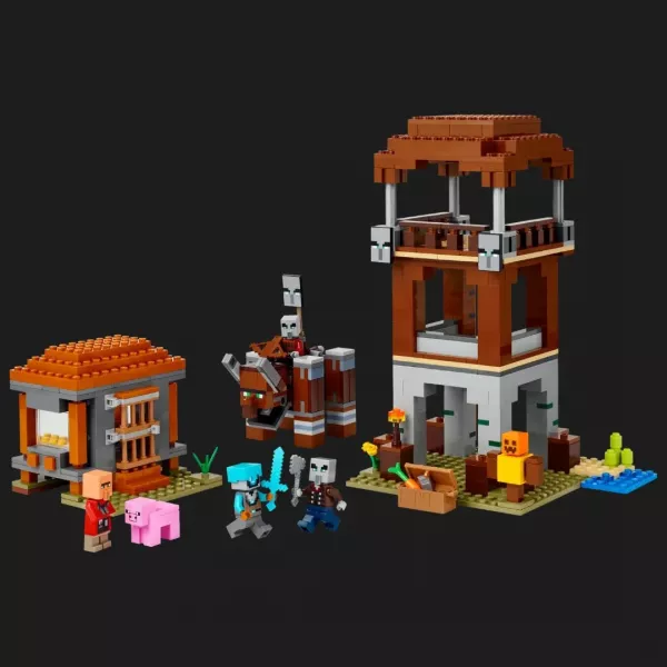 Конструктор LEGO Minecraft Аванпост розбійників та спустошувач (21278)