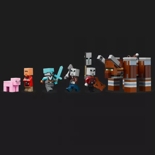 Конструктор LEGO Minecraft Аванпост розбійників та спустошувач (21278)
