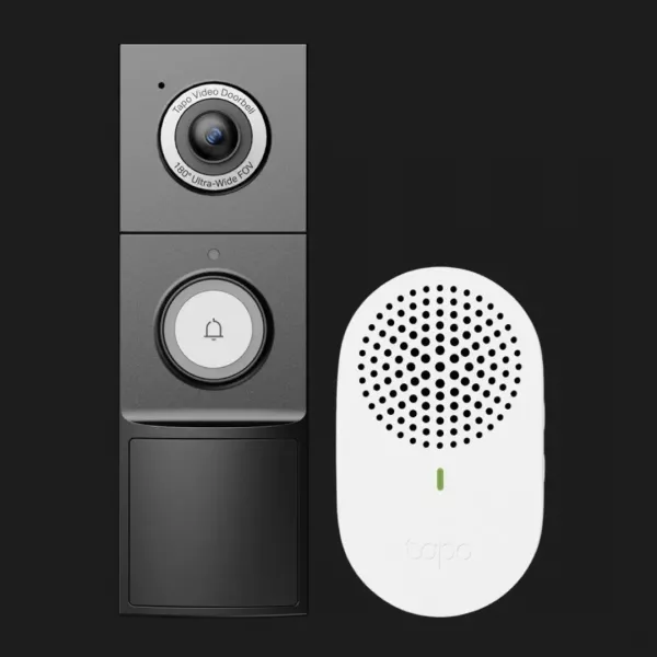 Розумний відеодзвоник з акумулятором TP-LINK Tapo D235 (Black/White) (UA)