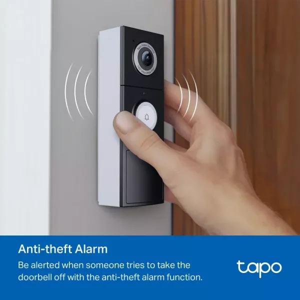 Розумний відеодзвоник з акумулятором TP-LINK Tapo D235 (Black/White) (UA)