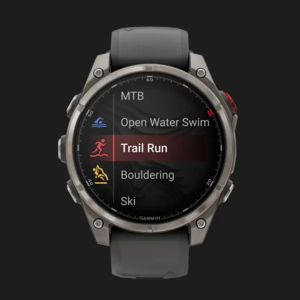 Garmin Fenix 8 Pro 47mm AMOLED Sapphire Titanium with Graphite/Black Silicone Band