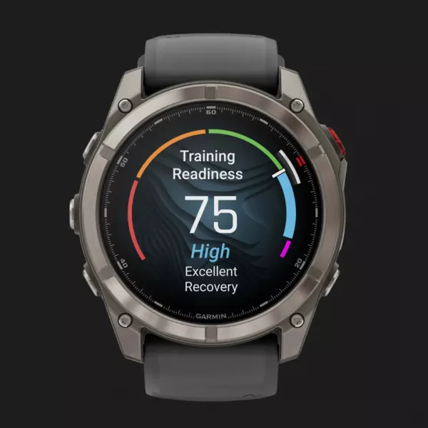 Garmin Fenix 8 Pro 51mm AMOLED Sapphire Titanium with Graphite/Black Silicone Band