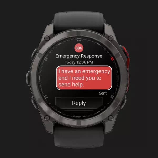 Garmin Fenix 8 Pro 51mm MicroLED Sapphire Carbon Gray DLC Titanium with Black/Pebble Gray Silicone Band