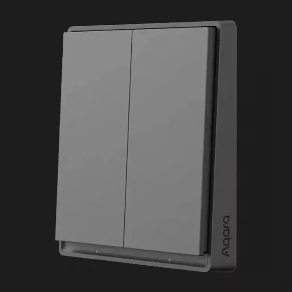 Вимикач Aqara E1 без нульової лінії Wall Switch (дві клавіші) (Gray) (СN)