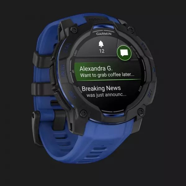 Garmin Instinct 3 45mm AMOLED Black with Bolt Blue/Black Band