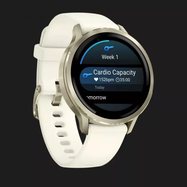 Garmin Venu 4 41mm Lunar Gold with Bone Silicone Band
