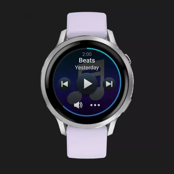 Garmin Venu 4 41mm Silver with Periwinkle Silicone Band