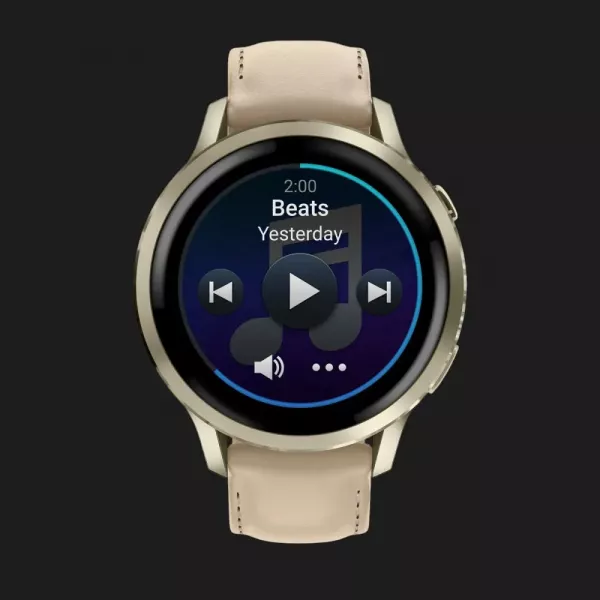 Garmin Venu 4 41mm Lunar Gold with Bone Silicone Band and Light Sand Leather Band
