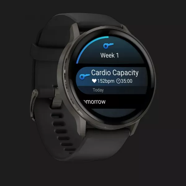 Garmin Venu 4 45mm Slate with Black Silicone Band