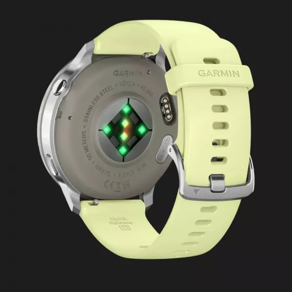 Garmin Venu 4 45mm Silver with Citron Silicone Band