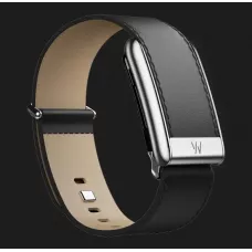 Ремінець Whoop LeatherLuxe Band Straight для Whoop 5.0 (Black/Cream with Titanium) (Size S)