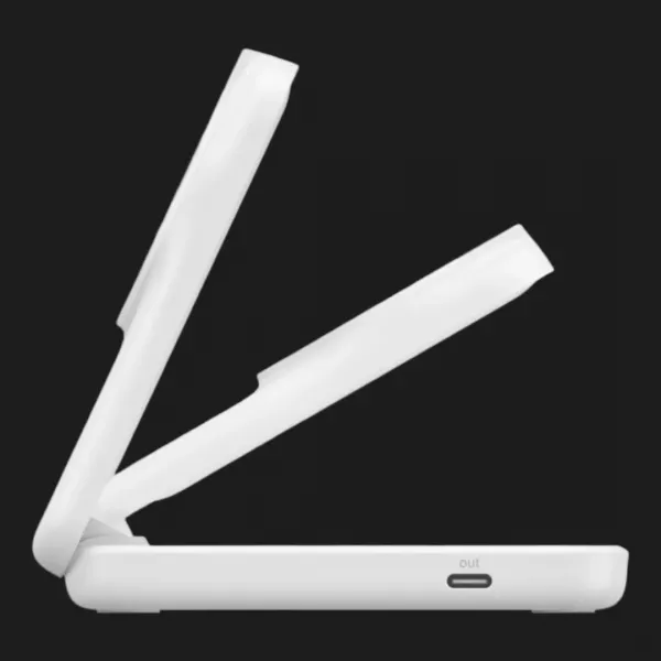 Безпровідна зарядка Belkin 2в1 UltraCharge Foldable Magnetic Charging 25Вт (White)