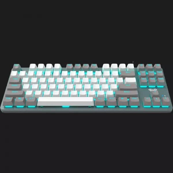 Клавіатура дротова AULA F3287 keycap KRGD blue EN/UA (Gray/White) (UA)