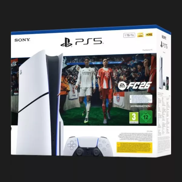 Ігрова приставка Sony PlayStation 5 Slim (BluRay) (EA SPORTS FC 26 Bundle) (1TB) (Standard)