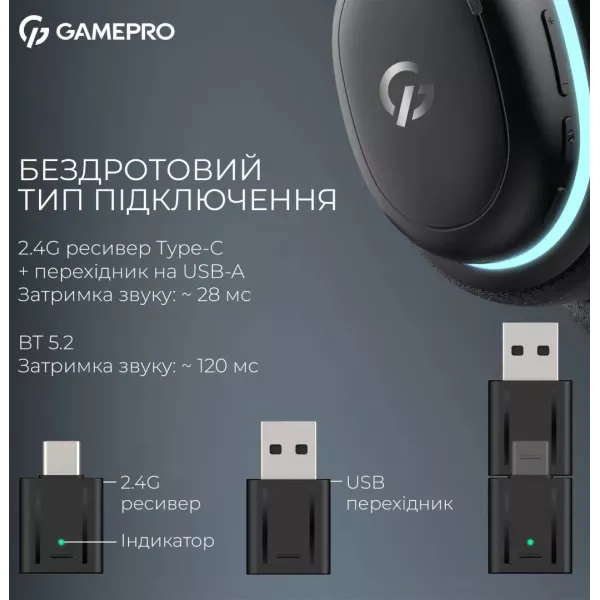 Ігрова гарнітура Gamepro Asgard Bragi (HSW250B) (Black) (UA)
